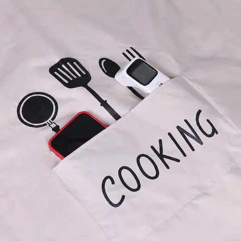 Waterdichte Keukenschort Voor Vrouwen Mannen Koken Bakken Met Zakken En Handdoeken Oliebestendige Verstelbare Borstschort