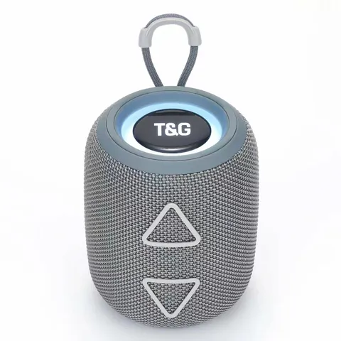 Haut-parleur Bluetooth Sans Fil Portable Design Cylindrique Avec Lumières LED Colorées Microphone Intégré Appel Mains Libres
