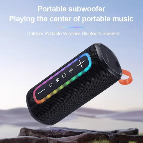 Tragbarer Kabelloser Bluetooth Lautsprecher Outdoor Subwoofer Mit RGB Beleuchtung Und Freisprechfunktion Tragbares Audiogerät Für Heimparty
