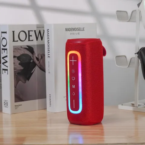 Tragbarer Kabelloser Bluetooth Lautsprecher Outdoor Subwoofer Mit RGB Beleuchtung Und Freisprechfunktion Tragbares Audiogerät Für Heimparty
