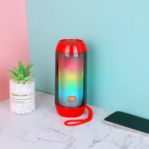 Kabelloser Tragbarer Bluetooth Lautsprecher Mit RGB Dynamischem Atemlicht Stereo Outdoor Zuhause Auto Desktop Audio
