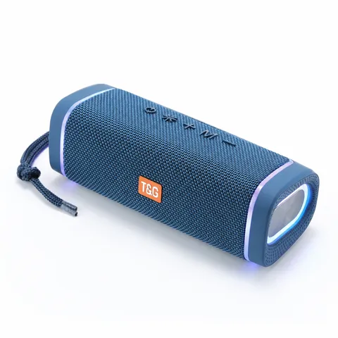 Portable Wireless Bluetooth Speaker Outdoor Fabric Sound Box With RGB LED Light Handsfree Mic Deep Bass Stereo