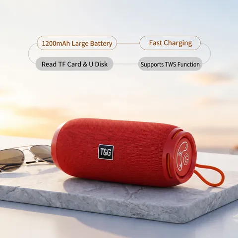 Portable Wireless Bluetooth Speaker TWS Stereo Outdoor Subwoofer With Lanyard Replaceable Battery Fashion Gift Audio Player