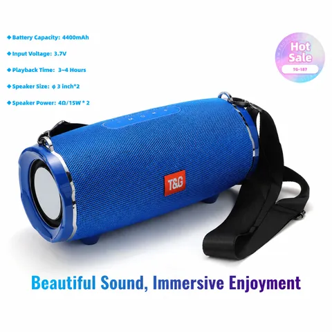 Tragbarer Outdoor Wasserdichter Bluetooth Lautsprecher Kabelloser Stereo Bass Subwoofer Mit Doppelten Membranen Tragegurt