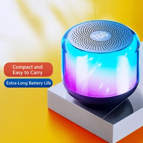 Tragbarer Kabelloser Bluetooth Lautsprecher Mini Outdoor Auto Subwoofer Schwerer Bass LED RGB Licht Musikplayer