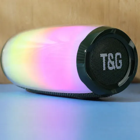 Outdoor Portable Wireless Bluetooth Speaker With Pulsating Colorful LED Lights Waterproof Bass Sound Stereo Subwoofer