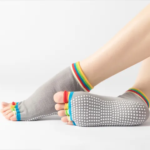 Professionele Antislip Yogasokken Met Vijf Tenen Gesplitste Teen Pilatessokken Ademende Atletische Sportsokken Voor Vrouwen Fitness