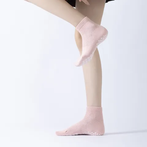 Dames Antislip Yoga Sokken Katoen Ademend Vochtafvoerend Pilates Vloer Sokken Fitness Sport Sokken