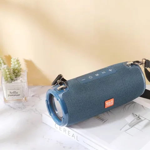 Portable Wireless Bluetooth Speaker Outdoor Waterproof Subwoofer Dual Diaphragm Fabric Stereo Sound With Strap Music