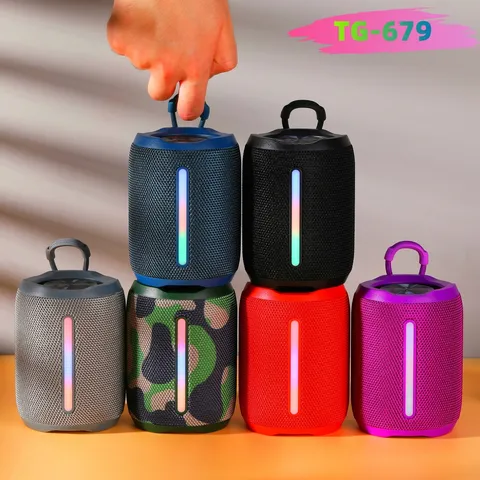 Tragbarer Kabelloser Bluetooth Lautsprecher Outdoor TWS Stereo Bass Kleiner Lautsprecher Mit RGB Licht Stoffnetz Freisprecheinrichtung Box