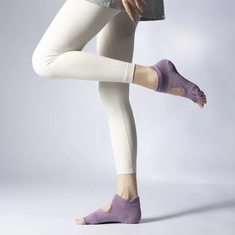 Dames Professionele Pilates Yoga Teensokken Antislip Ademend Katoen Sport Fitness Korte Sokken