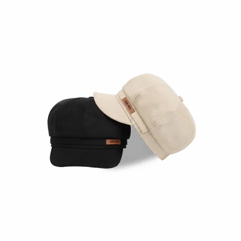 Women Suede Newsboy Hat Retro Literary Octagonal Painter Hat For Autumn Winter Fashion Wide Brim Baker Boy Beret Hat