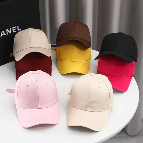 Cappello da Baseball Unisex Casual in Cotone Tinta Unita Visiera Curva Protezione Solare All'aperto Streetwear Regolabile Sport Trucker Cap