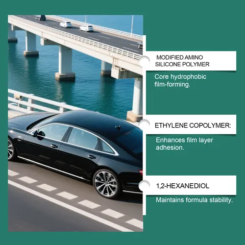 Auto-Glas-Imprägnierspray-Set mit Reinigungsschwamm und Handtuch Hydrophobe Anti-Beschlag-Beschichtung für Fenster