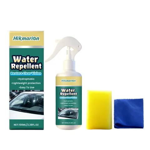 Auto-Glas-Imprägnierspray-Set mit Reinigungsschwamm und Handtuch Hydrophobe Anti-Beschlag-Beschichtung für Fenster