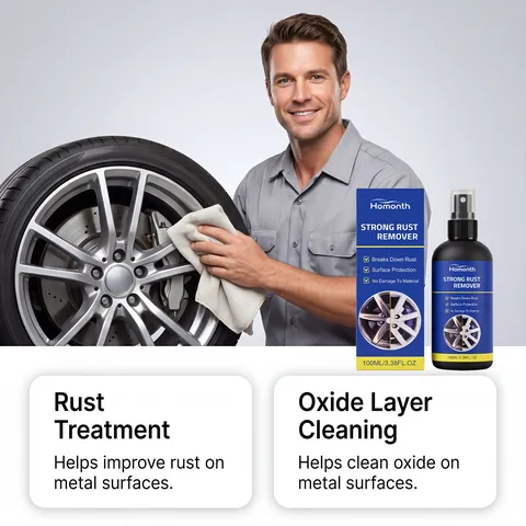 Car Rust Removal Spray Metal Cleaning Liquid Rust Remover For Car Wheel Hub And Metal Surface Maintenance