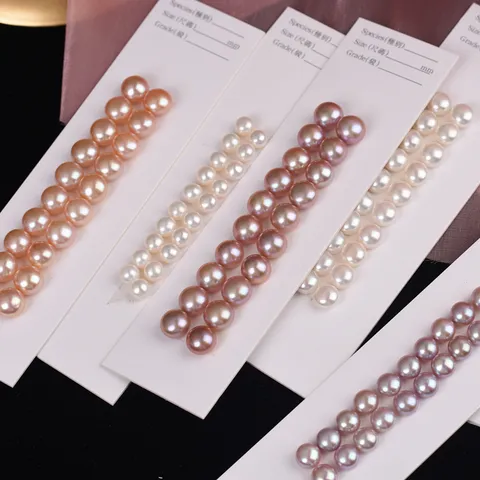 Natürliche Süßwasserperle Knopfperlen Brotform Cabochon Für DIY Ohrringe Ring Schmuckherstellung Zubehör Lose Perlen