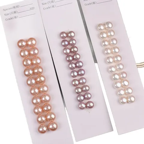 Natürliche Süßwasserperle Knopfperlen Brotform Cabochon Für DIY Ohrringe Ring Schmuckherstellung Zubehör Lose Perlen