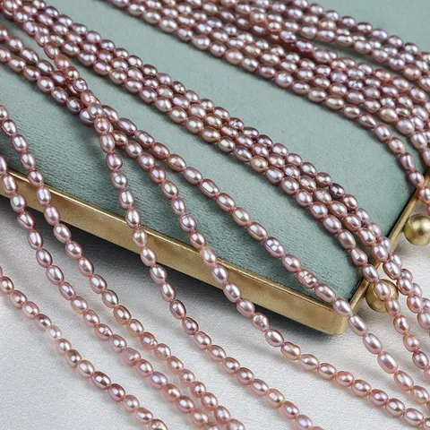 Natürliche Mehrfarbige Süßwasserperle Mini-Perlen Reisform Lose Perlenstrang Für DIY Handgemachten Schmuck Machen Zubehör Bastelmaterialien