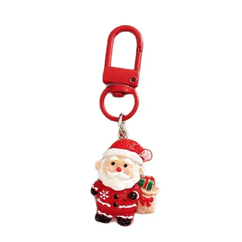 Cartoon Christmas Santa Claus Christmas Tree Keychain Bag Pendant Cute Student Backpack Ornament Christmas Holiday Gift