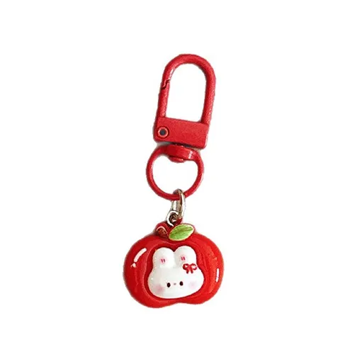 Cute Cartoon Christmas Keychain Resin Santa Claus Reindeer Gingerbread Man Bag Pendant For Student Holiday Gift Accessories