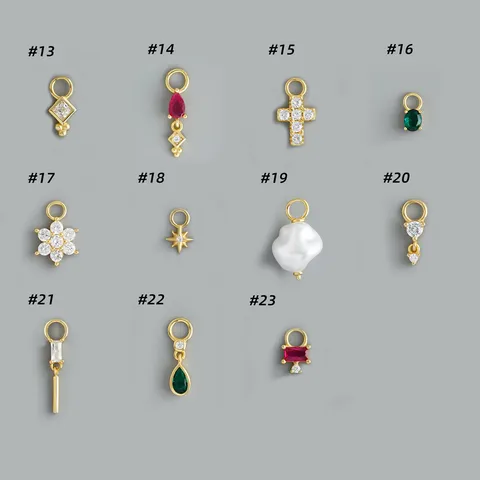 Ciondolo Pendente a Bottone Fai-da-Te in Argento 925 Strass Perla Artificiale Geometrico Occhio del Diavolo Goccia d'Acqua Stella Croce Chiusura Componenti Accessorio Artigianale per Creazione Gioielli da Donna