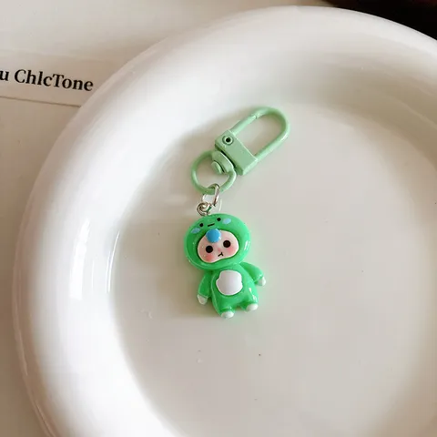 Cute Cartoon Animal Doll Keychain Resin Alloy Bag Pendant For Girls Students Schoolbag Decoration Bestie Gift Jewelry Ornament