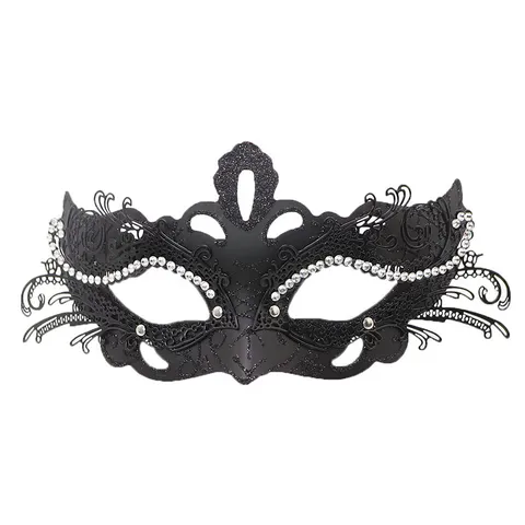 Butterfly Hollow Out Filigree Masquerade Mask With Rhinestones For Halloween Carnival Party Performance Women Venetian Mask