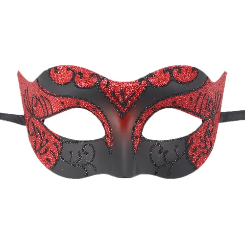 Venice Masquerade Mask For Women Men Glitter Sequin Painted Mysterious Eye Mask For Carnival Halloween Party Costume Accessory
