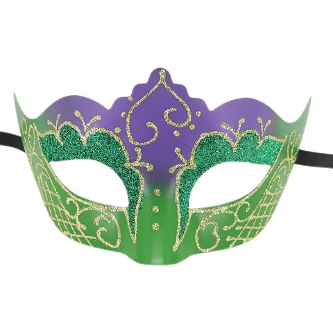 Máscara de Carnaval Mascarada Pintada Fiesta de Disfraces Halloween Pascua Brillo Lentejuelas Accesorio de Actuación