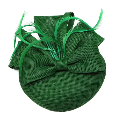 Tocado Fascinator Elegante para Mujer Con Lazo de Plumas Hecho a Mano Sombrero Pillbox para Boda Fiesta de Cóctel Accesorios Pelo Novia