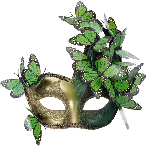 Schmetterling Schwan Maskenball Maske Für Damen Glitzer Laserschnitt Venezianische Kostüm Party Maske Für Halloween Karneval Mystisches Verkleidungszubehör
