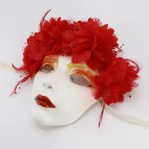 Tag Der Toten Blumenmaske Mexikanischer Zucker Totenkopf Maskenball Gesichtmaske Halloween Party Performance Kostüm Zubehör