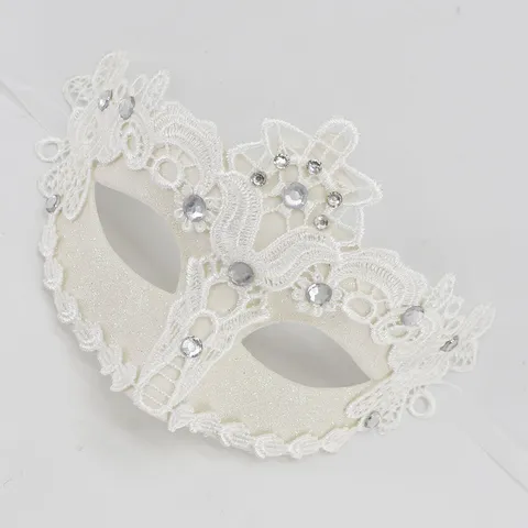 Elegante Máscara de Mascarada de Plástico con Purpurina y Detalles de Strass para Halloween Carnaval Fiesta de Disfraces Accesorio de Disfraz de Mujer Hombre