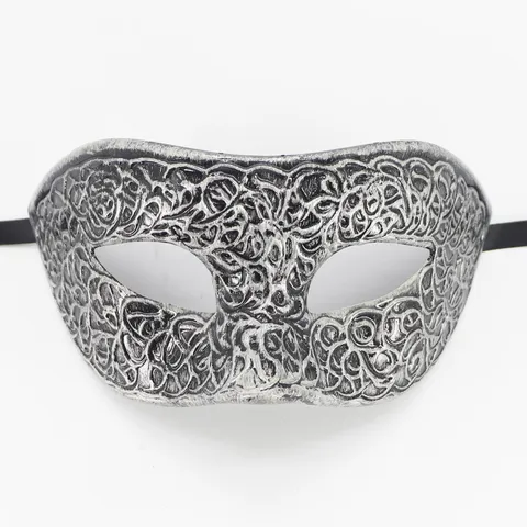 Máscara de Baile de Máscaras para Hombre Estilo Romano Vintage Textura de Enredadera Antigua Media Máscara para Halloween Carnaval Cosplay Fiesta