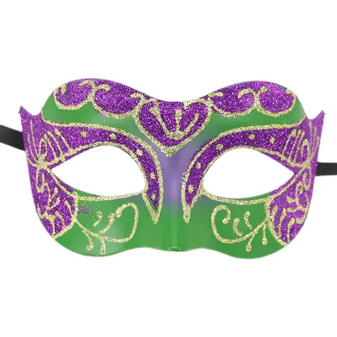 Máscara de Carnaval Mascarada Pintada Fiesta de Disfraces Halloween Pascua Brillo Lentejuelas Accesorio de Actuación