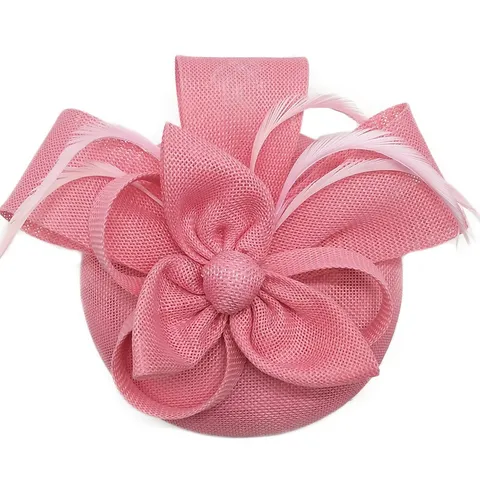 Sombrero Fascinator Elegante para Mujer Tocado de Flores y Plumas de Malla para Boda Fiesta Cóctel Banquete Estilo Hepburn Retro
