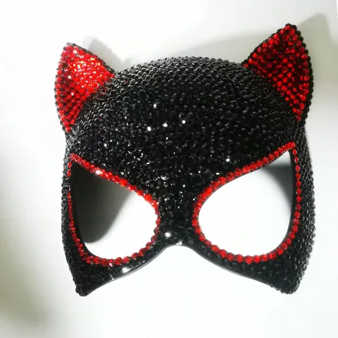 Máscara de Mascarada Diamantes de Imitación Máscara Facial Brillante Halloween Navidad Carnaval Pascua Fiesta Disfraz Decoración Mujer Hombre