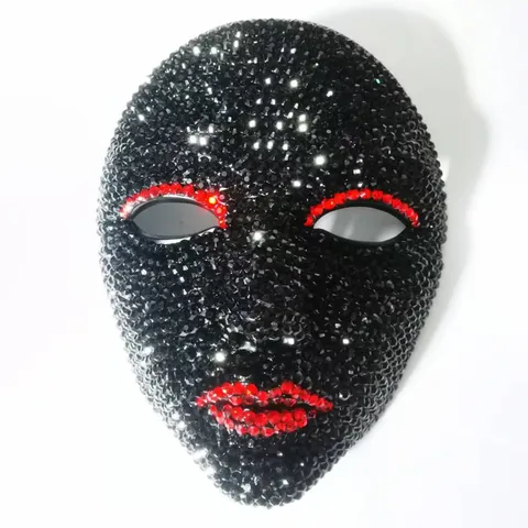 Máscara de Mascarada Diamantes de Imitación Máscara Facial Brillante Halloween Navidad Carnaval Pascua Fiesta Disfraz Decoración Mujer Hombre