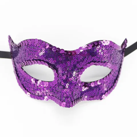 Venezianische Maskerade Spitze Pailletten Maske Für Damen Halloween Karneval Ostern Party Shiny Pailletten Augenmaske Kostüm Zubehör