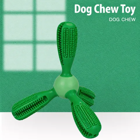 Jouet à Mâcher pour Chien TPR Jouet de Dentition Interactif Brosse à Dents pour Chien Bâton Molaire Soin Dentaire pour Animal de Compagnie