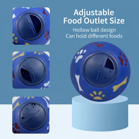Pet Toy Rubber Chewing Leakage Food Ball Interactive Teeth Cleaning Toy Multi-color Options for Cats and Dogs