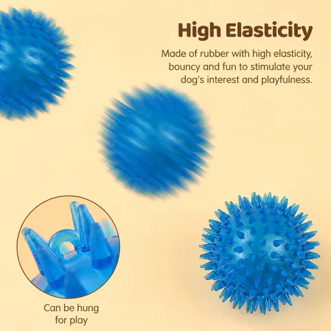 TPR Interactive Pet Chew Toy Luminous Sound Ball Dog Training Teething Toy Multi Color Pet Supplies Outdoor Play