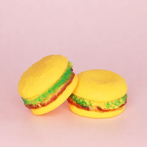 Jouet à Mâcher Sonore en Vinyle pour Animaux Nouveauté Hamburger Maïs Canard Souris Poulet Criant Jouet Dentition Chiens Animaux