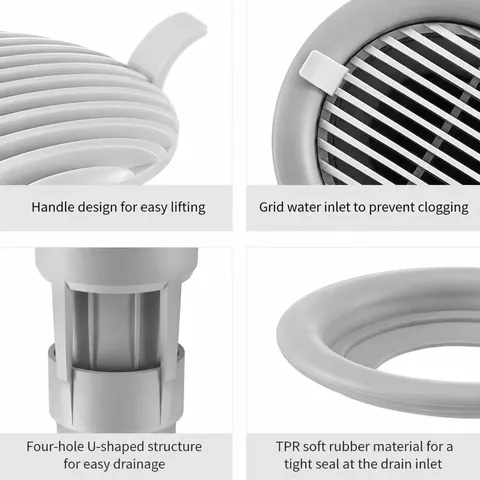 Plastic Floor Drain Core Anti Odor Sink Strainer Bathroom Wastewater Filter Hair Catcher Kitchen Sink Accessory