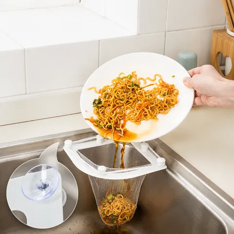 Kitchen Sink Drainage Rack Disposable Filter Net Kitchen Waste Strainer Corner Sink Storage Basket Filter Tool