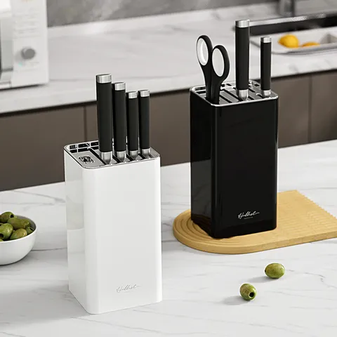 Modern Kitchen Knife Holder Stand PET ABS Plastic Countertop Knife Block Storage Organizer For Kitchen Home Counter Top