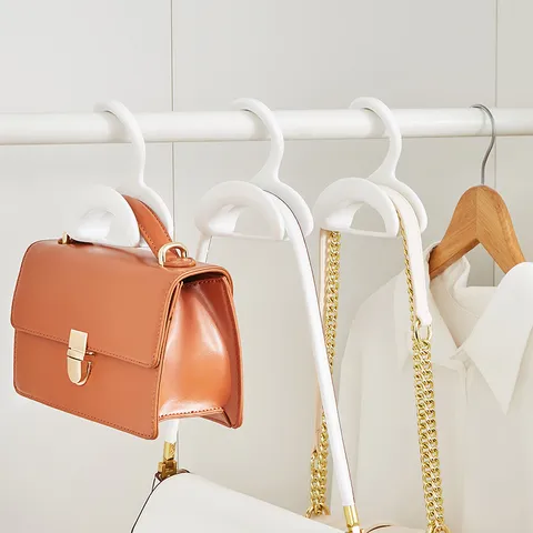 Multi-Purpose Bag Hook For Wardrobe Handbag Hanger Non-Damaging PP Plastic Storage Hook Closet Organizer Scarf Tie