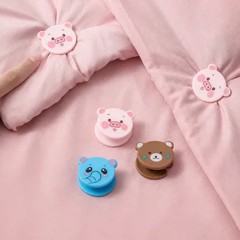 PP Cartoon Elephant Quilt Fastener Non Slip Bed Sheet Gripper Blanket Holder Home Bedding Accessories