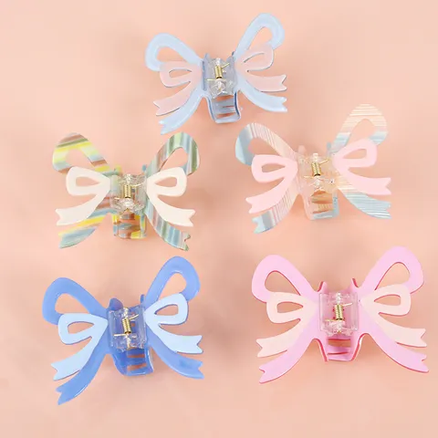 Französischer Stil Schmetterling Acetat Haarklammer Bunte Shark Clips Süße Haarschmuck Für Damen Tägliches Haarstyling Schmuck